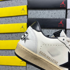 Golden Goose Ball Star Cream Black White