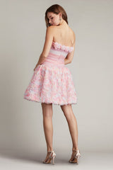 Akina Rosette Appliqu¨¦ Mini Dress