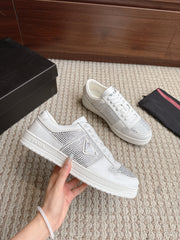Prada Downtown Leather White Diamond