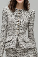 Grey 2 Piece Pencil Single Breasted Short Homecoming Outfits
