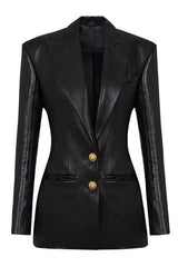 Black Peak Lapel Single Breasted Women Prom Jacket