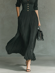 Amara - Pleated Maxi Dress
