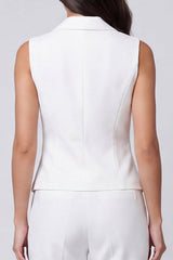 Ivory Shawl Lapel 2 Piece Single Breasted Slim Fit Business Suits