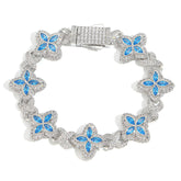 21Dripzz Iced Flower Bracelet Silver Blue