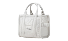 Shiny Crinkle Leather Small Tote Bag WHITE H065L01PF22-100