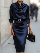 BERENICE | SATIN MIDI DRESS