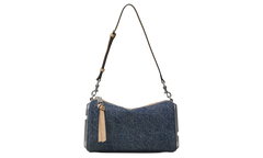 Denim Suede Snapshot Shoulder Bag Dark Wash 2S6HSH049H02 427