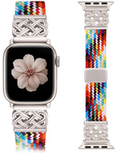Braided Magnetic Band Compatible with Apple Watch Bands 38/40/41/42/44/45/46/49mm Dressy Celtic Metal Stretchy Elastic Strap for Watch Series 11 10 9 8 7 6 5 4 SE/Ultra 3 2 1