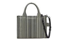 Monogram Leather Small Tote Bag BLACK/WHIT 2S3HTT001H03-005