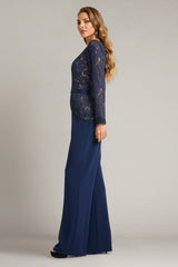 Amaris Plunging Illusion Lace Jumpsuit