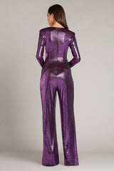 Aderyn Metallic Jersey Jumpsuit