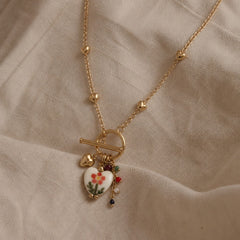 Bohemian Heart Charm Necklace