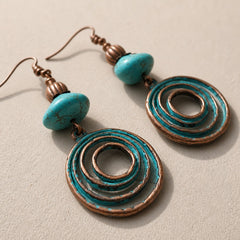Boho Magnesite Stone Hoop Earrings