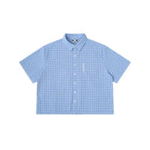 MERTRA Plaid Shirt Light Blue