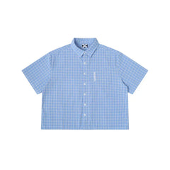 MERTRA Plaid Shirt Light Blue