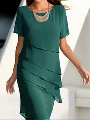 Anastasia | Luxurious Layered Midi Dress