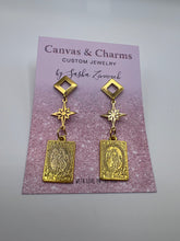 The World Tarot Card Earrings in Gold