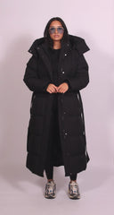 Carmen - Long Belted Puffer Coat