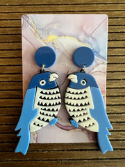 Blue Bird Earrings