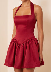 Lift You Up A-Line Mini Dress - Wine