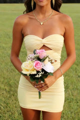Double Twists Lavender Fitted Mini Dress