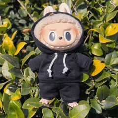 17cm Labubu Hoodie Outfit Set