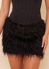 Shake It Off Tassel Mini Skirt - Black