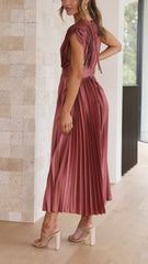 ALIYAH – ELEGANT PLEATED MIDI DRESS