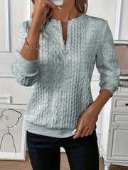 Anna | Cable knit zip Sweater