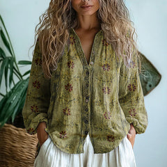 Ambre | Vintage Leaf Blouse