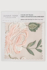 Enchanted Floral Embroidered Tulle Swatch