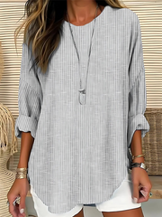 Alice – Striped Casual Blouse