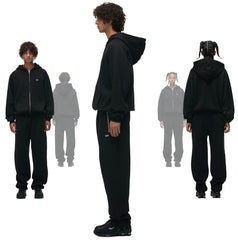 6PM Basic Zip Hoodie Black