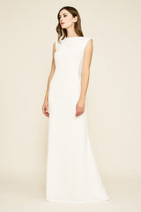 Amfelice Cowl-Back Crepe Gown