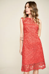 Alyssa Corded Lace Sleeveless Dress