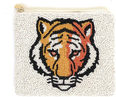 Beaded Tiger Pouch