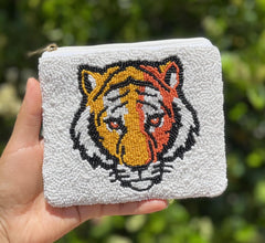Beaded Tiger Pouch