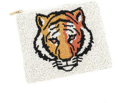 Beaded Tiger Pouch