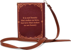 Beauty and the Beast Cross-Body Shoulder Bag Perfect for Book Lovers Book Purse Clutch