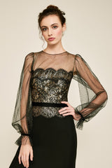 Adele Long-Sleeve Gown