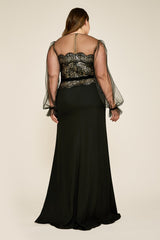 Adele Long-Sleeve Gown - PLUS SIZE
