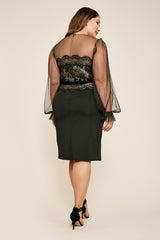 Adele Long-Sleeve Dress- PLUS SIZE