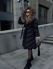 Caris – Elegant Winter Jacket with Faux Fur Collar