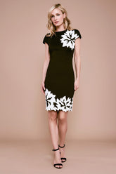 Amaya Embroidered Neoprene Dress