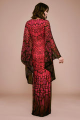 Ajambo Draped Printed Mesh Gown