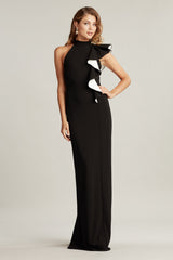 Altman Flounce Halter Gown