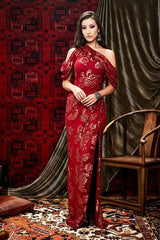 Alara Burnout Velvet Gown