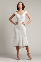 Agnes Rose Jacquard Dress