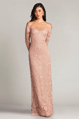 Alon Embroidered Tulle Illusion Gown