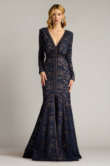Alawa Sequin Embroidered Gown